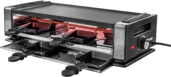 Raclette UNOLD 48730, 8 persona, plastikë, çelik inox, e zezë