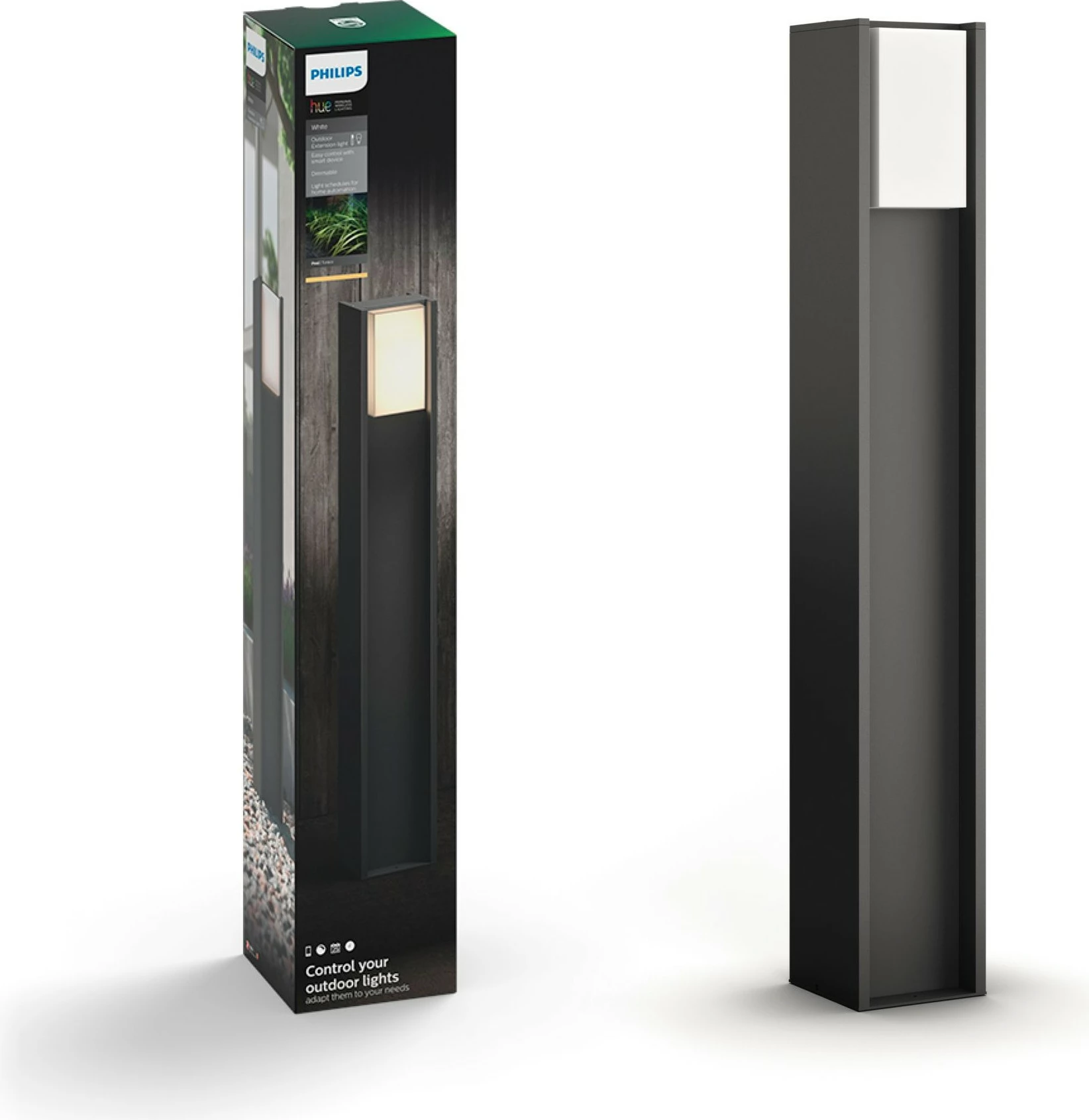 Llambë smart Philips HUE Turaco Wegel, 800lm, antracit