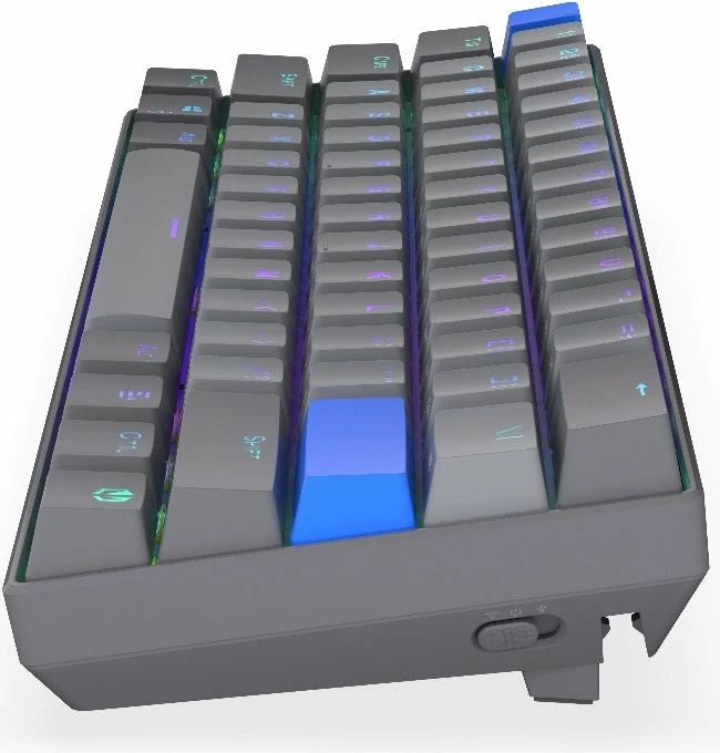 Tastierë mekanike Endorfy Thock V2 Compact Wireless EY5A132, 60%, RGB, USB/Bluetooth/2.4GHz, switch ENDORFY Yellow by Gateron, gri