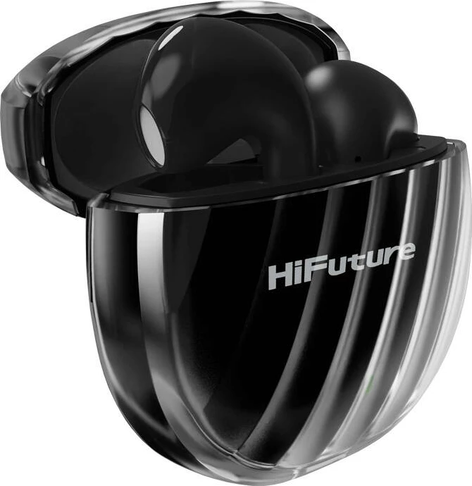 Kufje TWS HiFuture FlyBuds 3, Bluetooth 5.3, IPX5, të zeza, me kuti karikimi