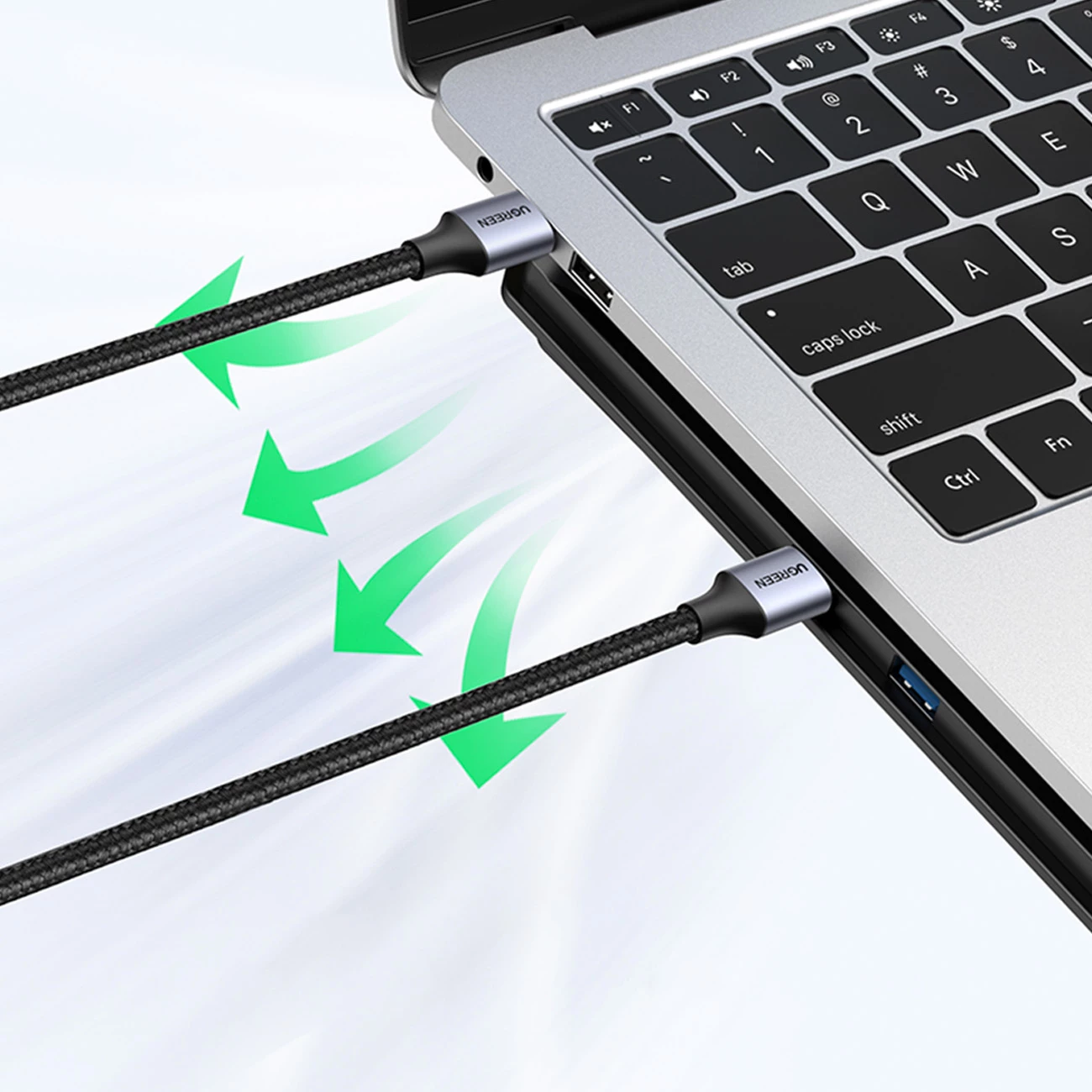 Kabllo USB Ugreen US373, 2m, USB 3.0, Gri