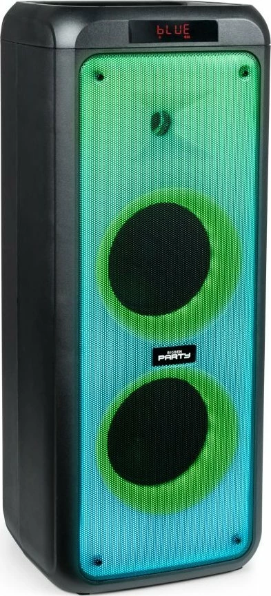 Altoparlant Bluetooth BigBen Party Tower XL Karaoke 600W me 2 mikrofonë, LED, i zi