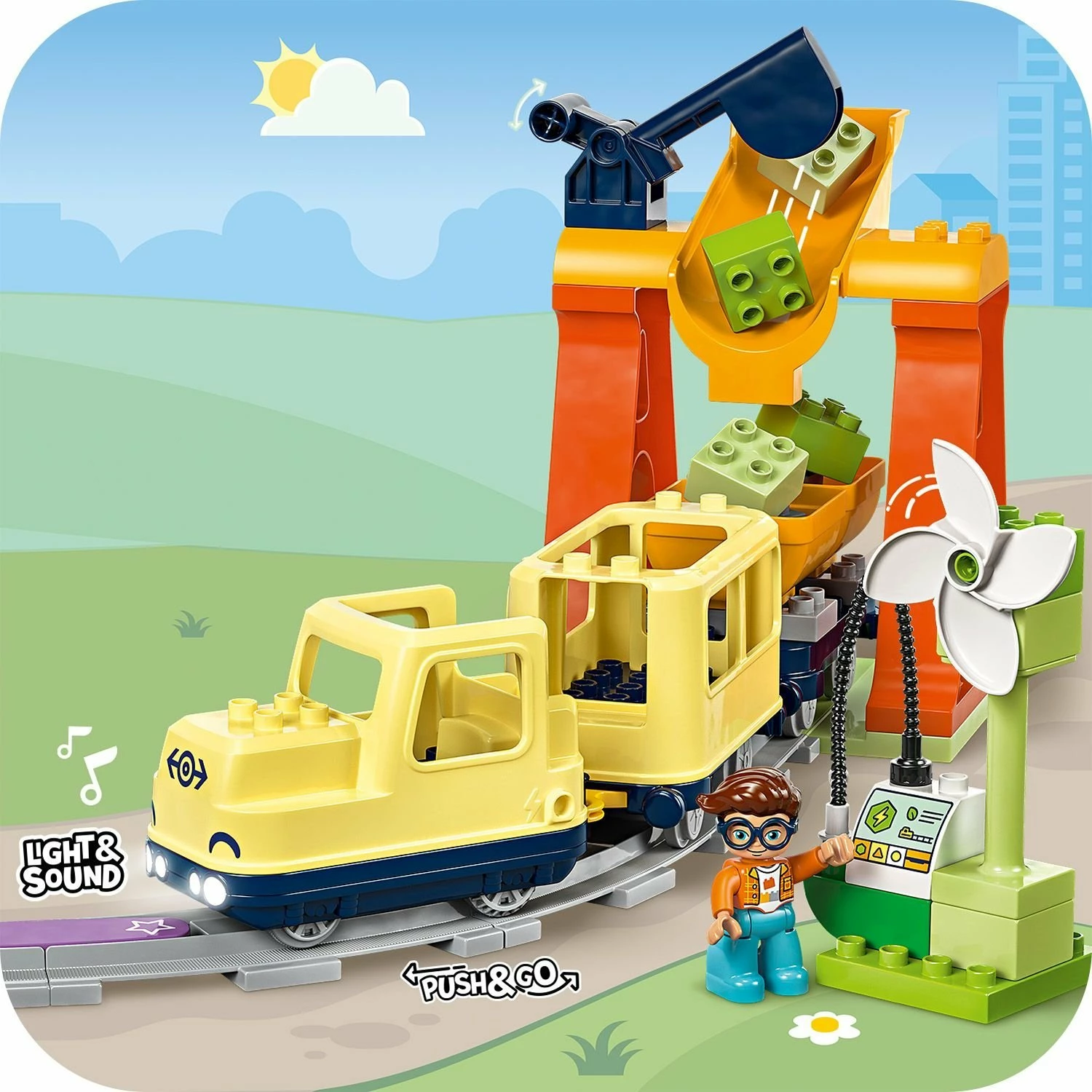 Set LEGO DUPLO tren interaktiv qyteti 10428, 103 copë