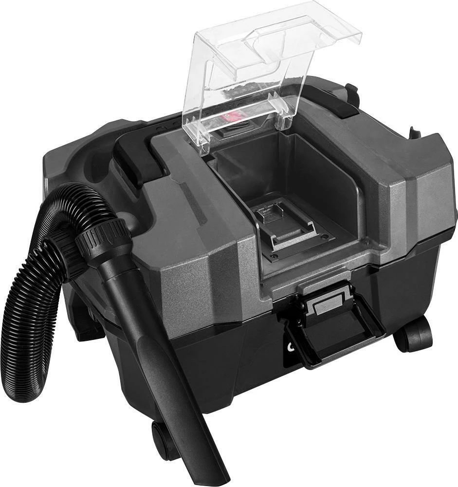 Fshesë industriale me bateri Graphite 58GE105 10L HEPA, funksion fryrjeje, punë e thatë/e lagësht, zi/gri