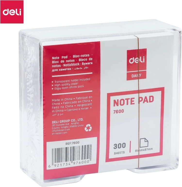 Deli Postit I Bardhe 91X87 300Fl 1/24 7600