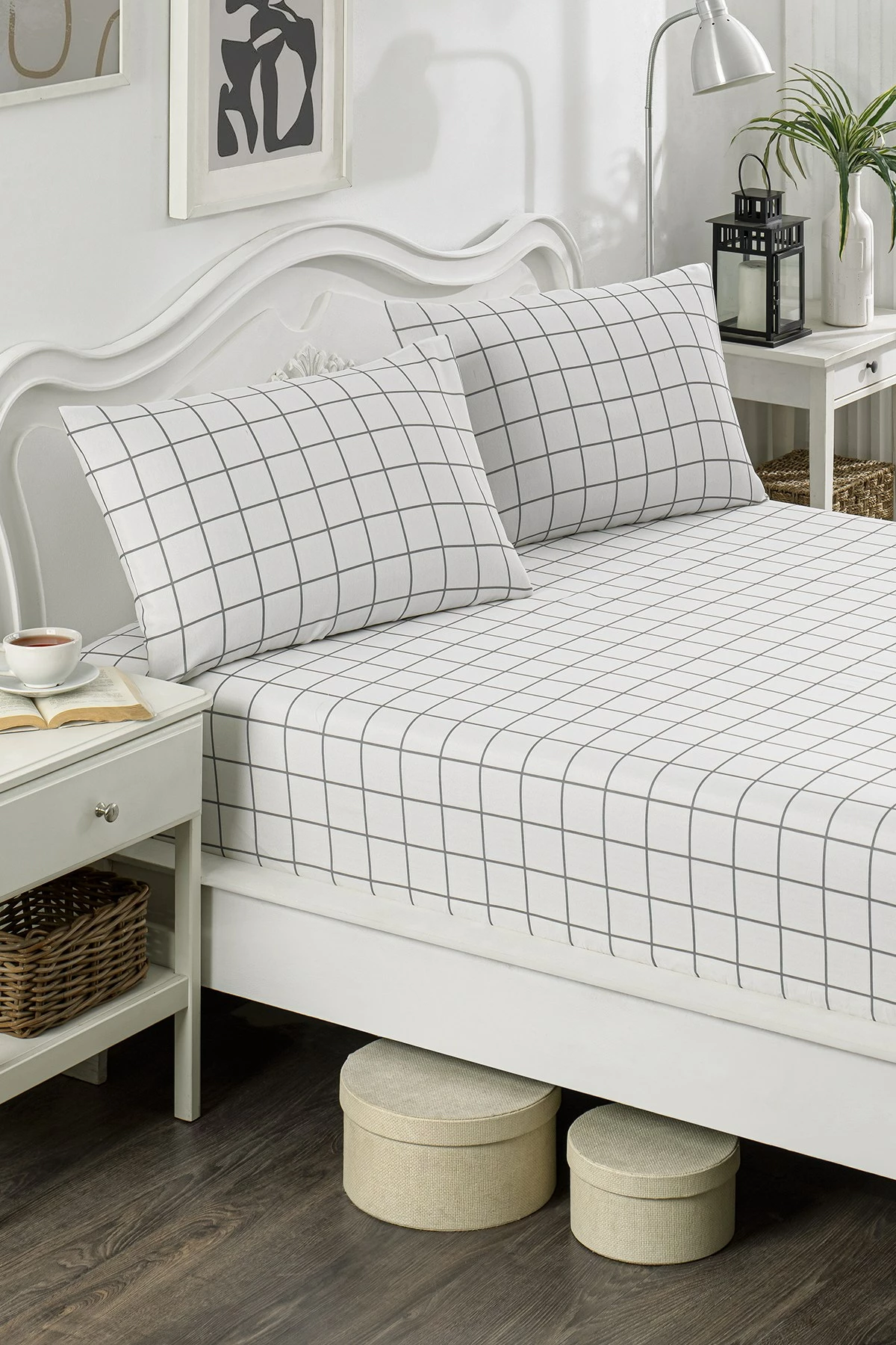 Set çarçafësh dopio L'essentiel, Artus, gri
