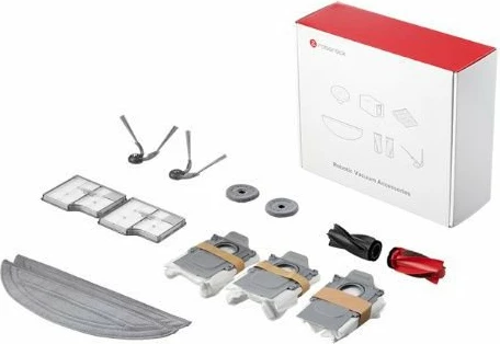 Set aksesorësh për robot fshesë, Roborock Saros 10, 2x mop + 1x leckë anësore, 1x furçë kryesore, 3x qese pluhuri (set)