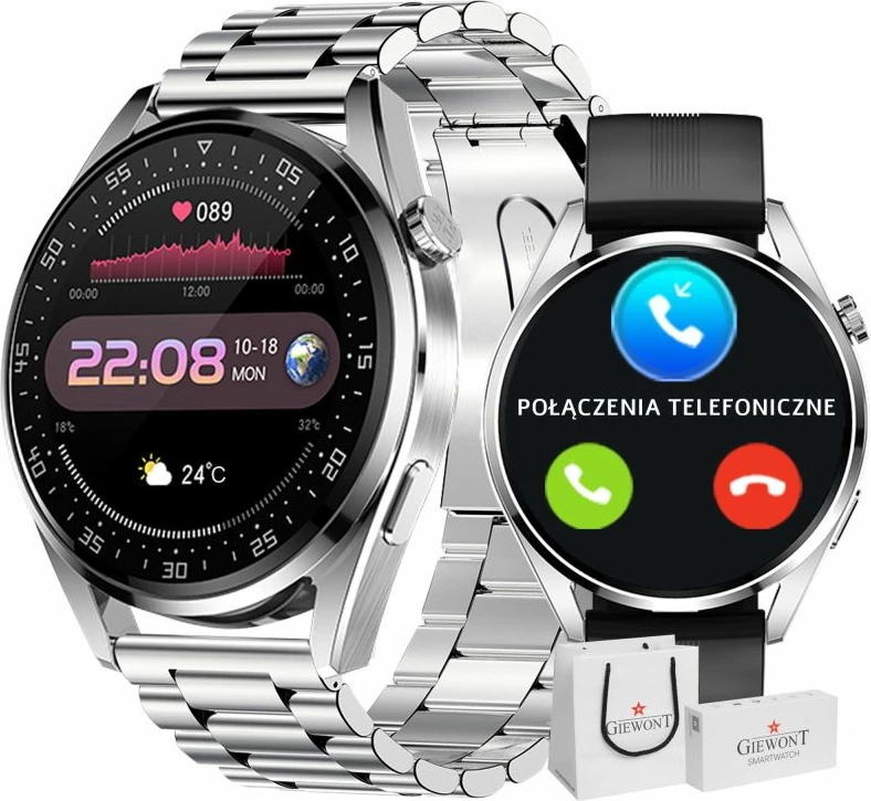 Smartwatch Giewont për meshkuj, argjendi