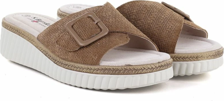 Sandale platforme për femra S.Barski 7002, kafe