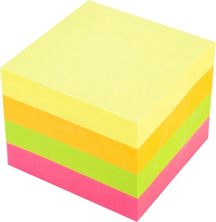 Deli Postit 51X51 400Fl Neon Mix 1/4 A03303