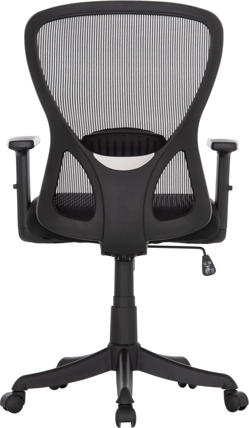 Karrige zyre KRAM, kornizë e zezë, material rrjete i zi, FH1208.01, 64x64x100-108cm