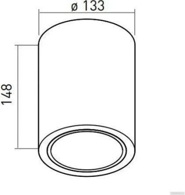 Ndriçues tavanor GTV DRAGO 1xE27 230V IP20 Ø133x148mm, i zi