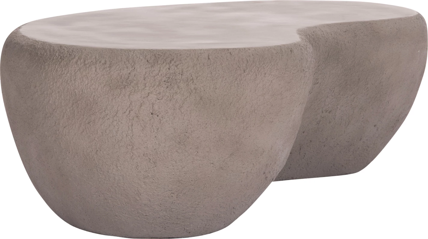 Tavolinë kafeje GERSON, fibër çimento, ngjyrë gri, FH18151.03S, 104x72x40cm