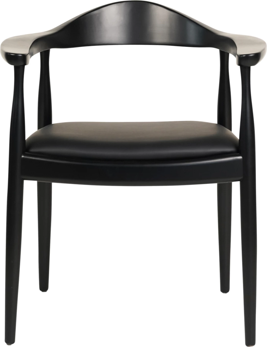 Karrige për tavolinë ngrënieje ADOR FH9948.02, dru gome & PU, e zezë, 62x54x76,5 cm