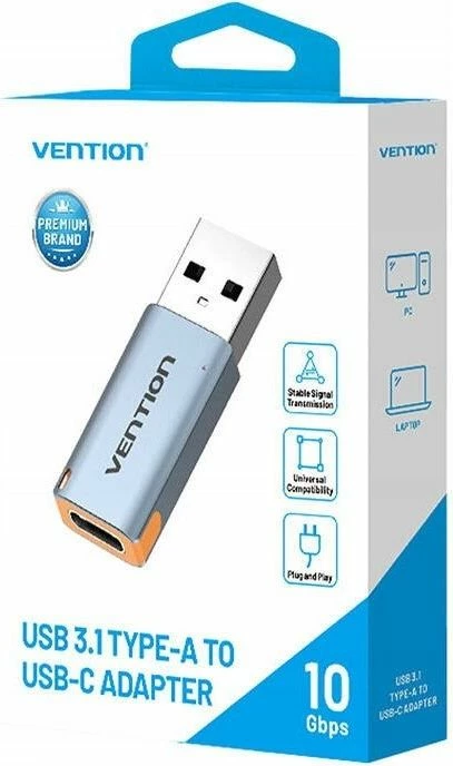 Adapter USB-A në USB-C Vention, kaltër