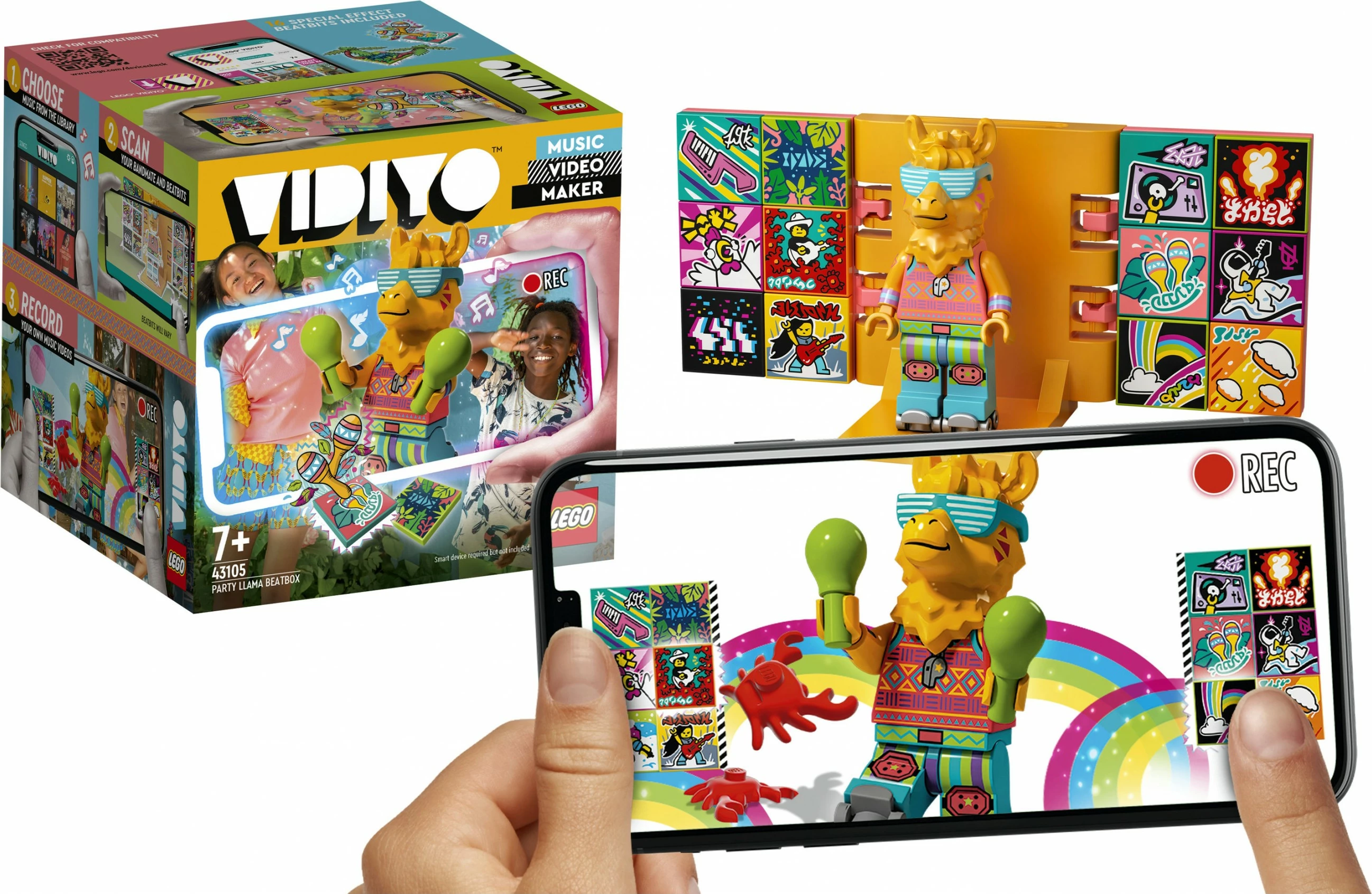 Set ndërtimi LEGO VIDIYO Party Llama BeatBox, 82 copë, shumëngjyrësh