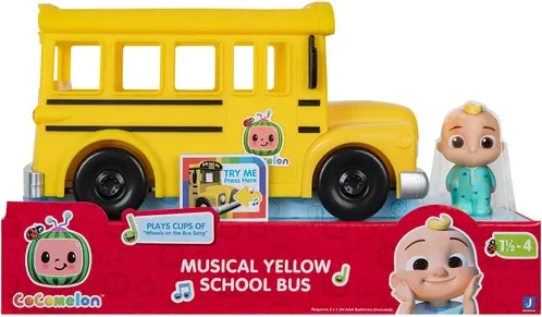 CoComelon Musical Yellow School Bus Learning Toy