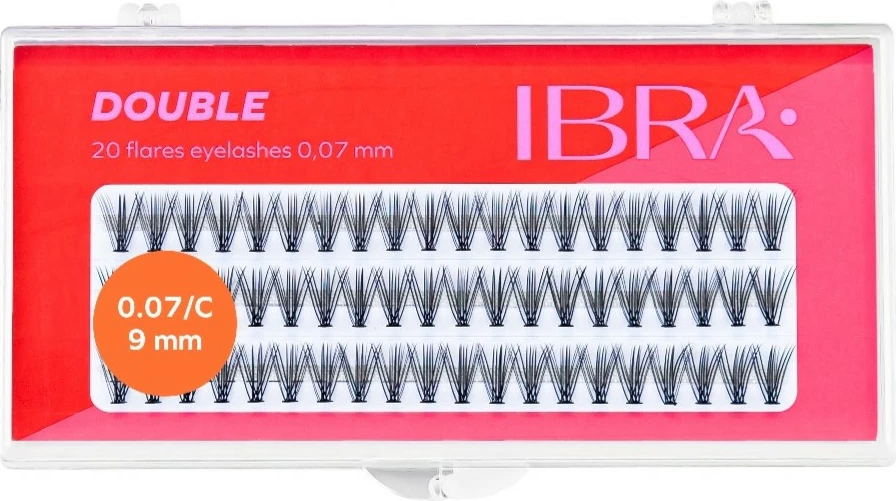 Qerpikë të rremë në tufëza Ibra Double Knot-Free 0.07 C-9mm për femra, 60 copë