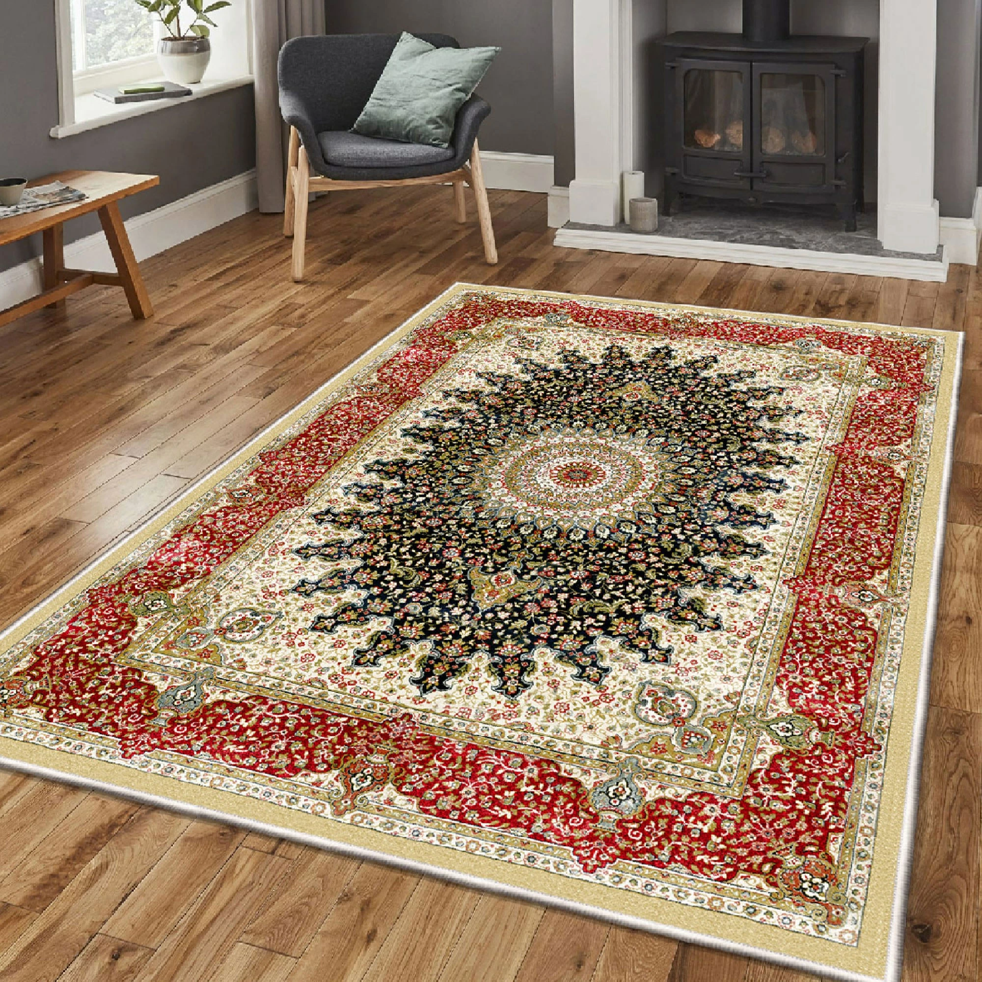 Qilim Velvet, shumëngjyrësh, 80x120cm, Els1830