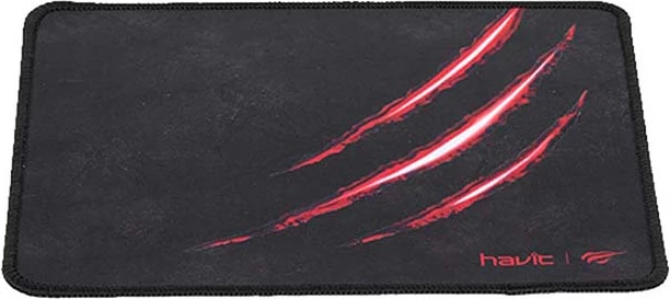 Mauspad Havit MP838 gaming, 250x210x2mm, i zi me të kuqe