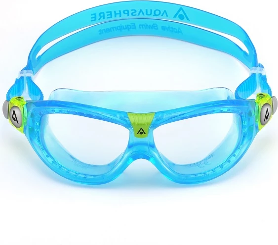 syze noti fëmijësh Desjoyaux MASK SEAL KID, pamje panoramike 180°, anti-fog, UV, 3-10 vjeç, turkeze/jeshile/transparente