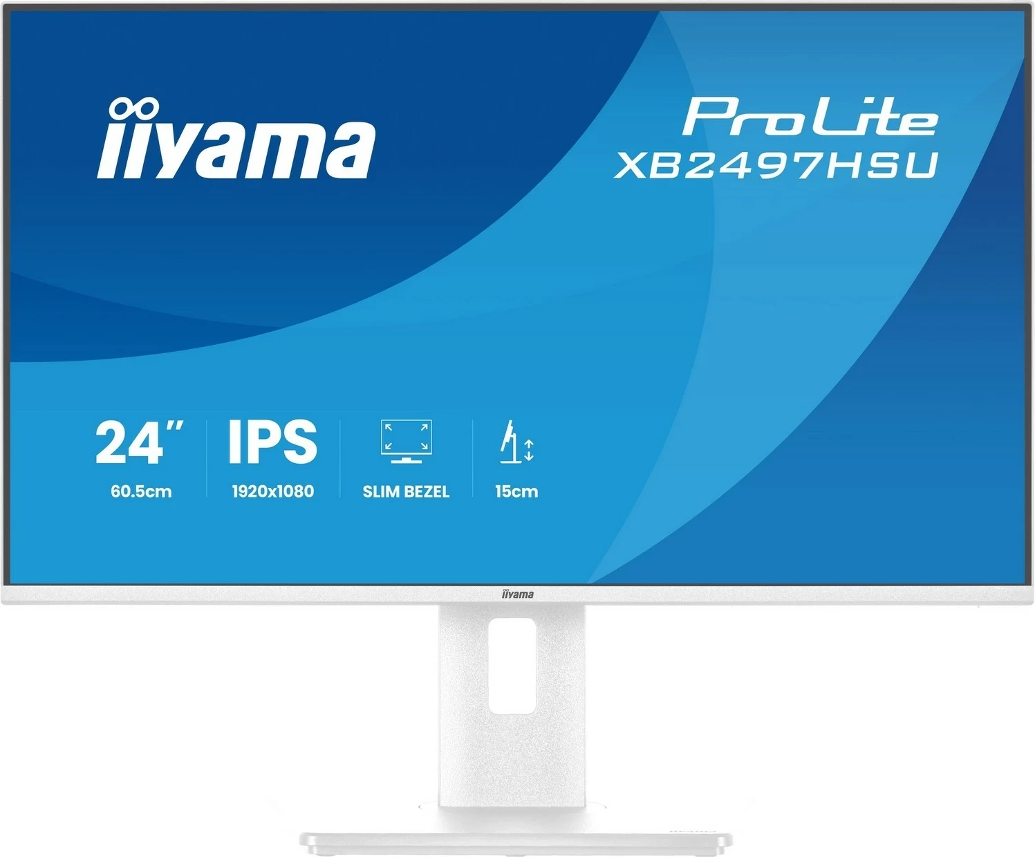 Monitor iiyama ProLite XB2497HSU-W1, 23", Full HD, IPS, 120Hz, bardhë