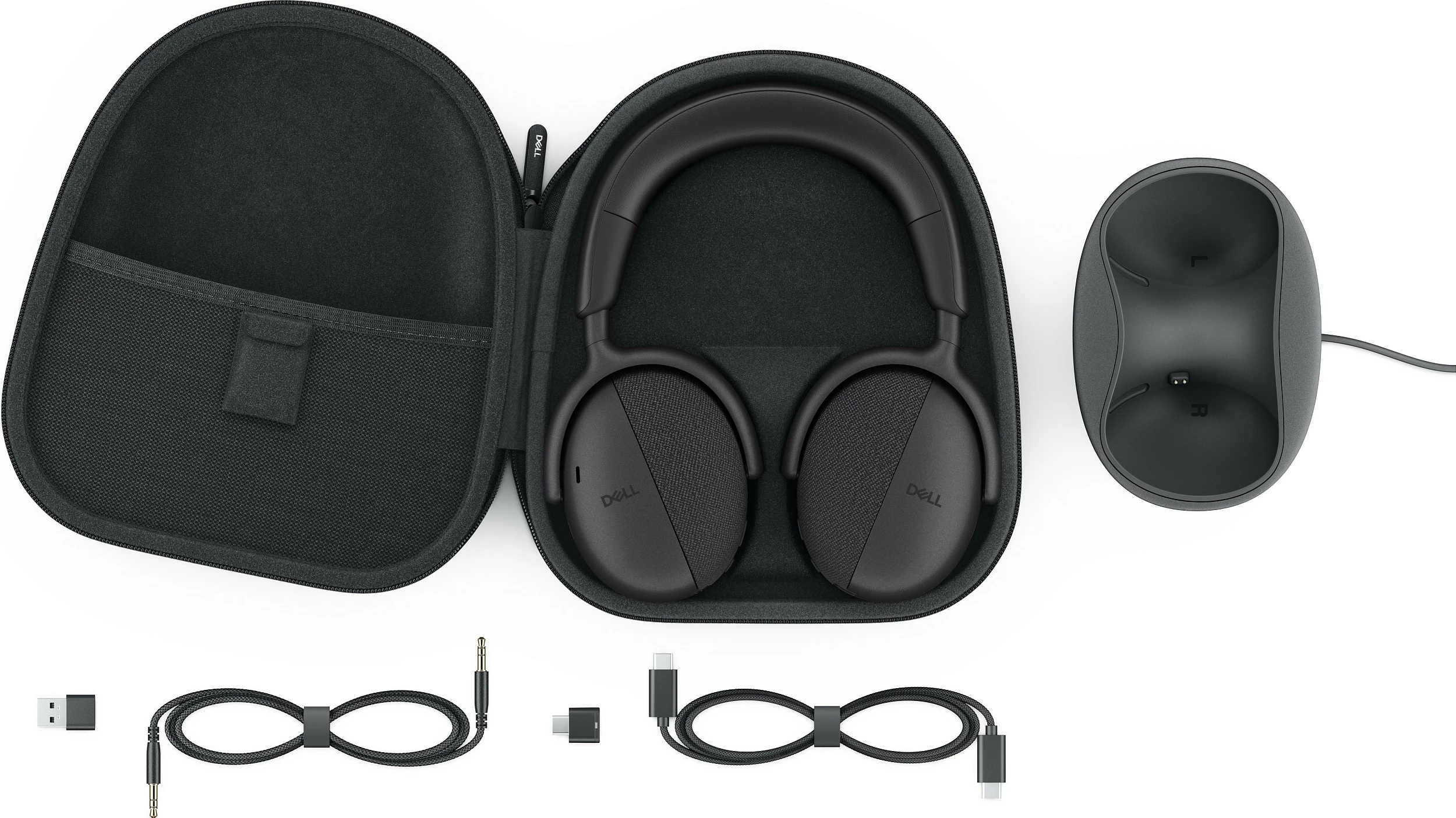 Kufje Dell Premier Wireless ANC WL7024, Bluetooth 5.3, over-ear, 80h, të zeza