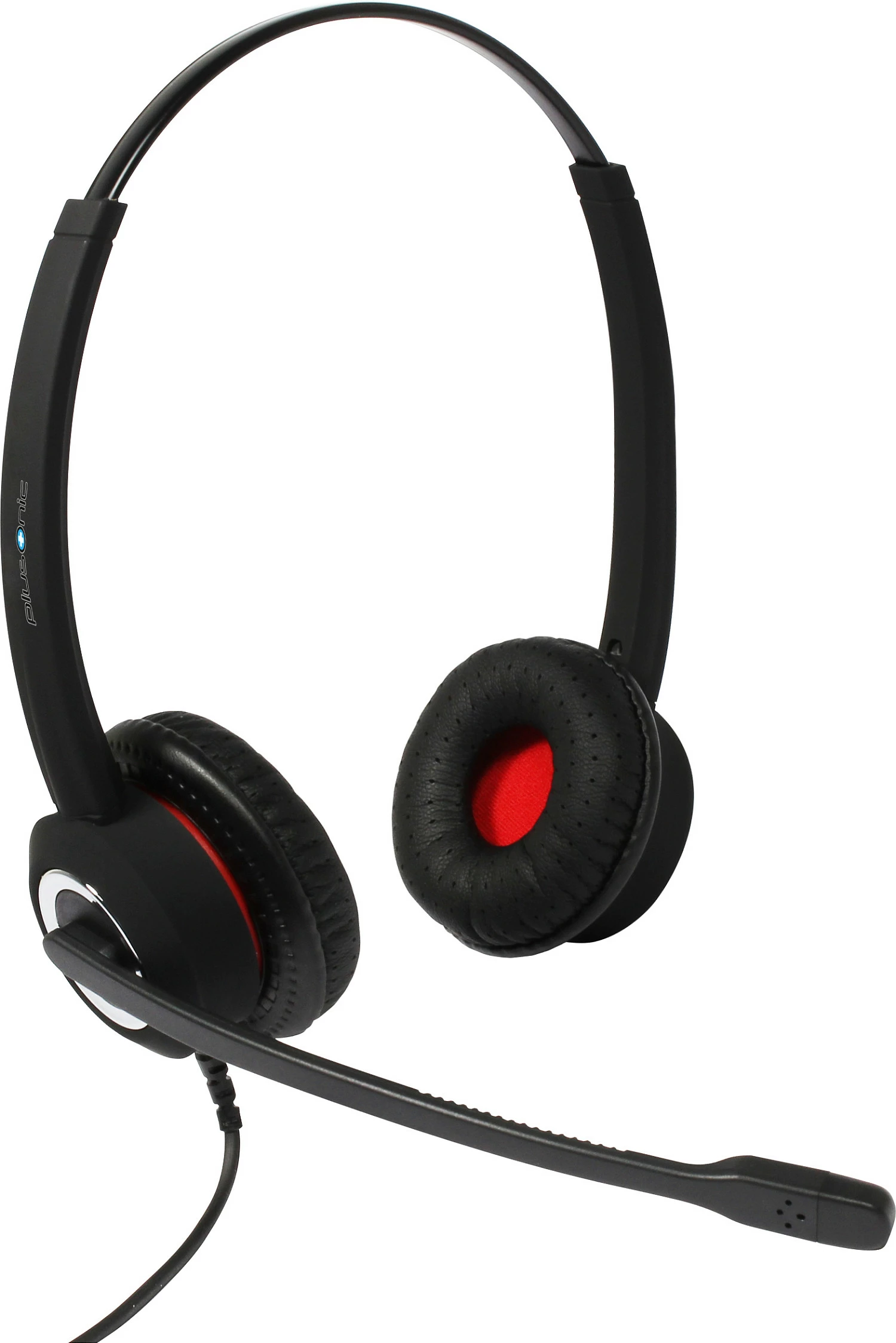 Kufje USB Plusonic 10.2P, binaural, të zeza
