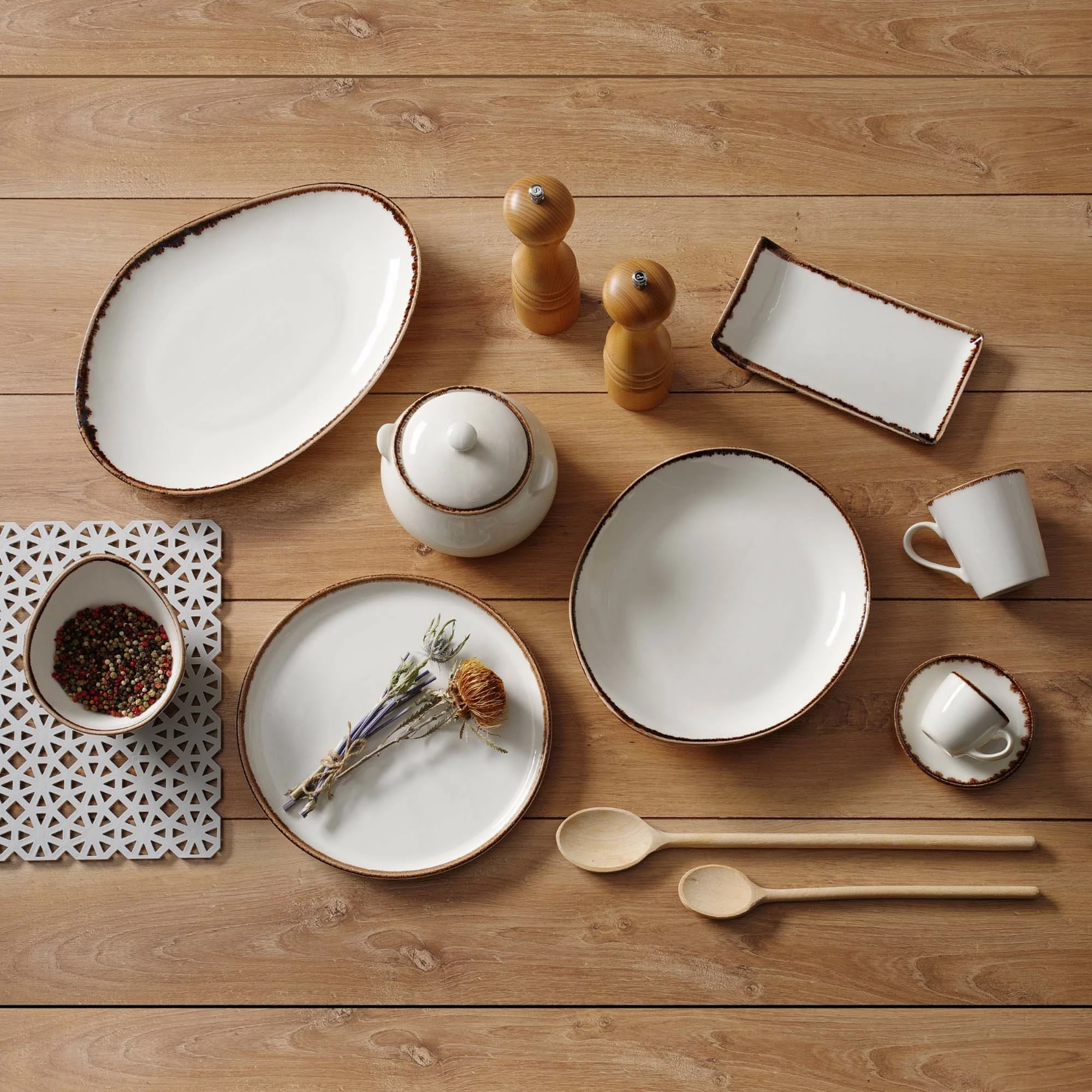 Tas i grumbullueshëm Fine Dine Vanilla 400 ml, Ø120 mm, krem, set 6 copë