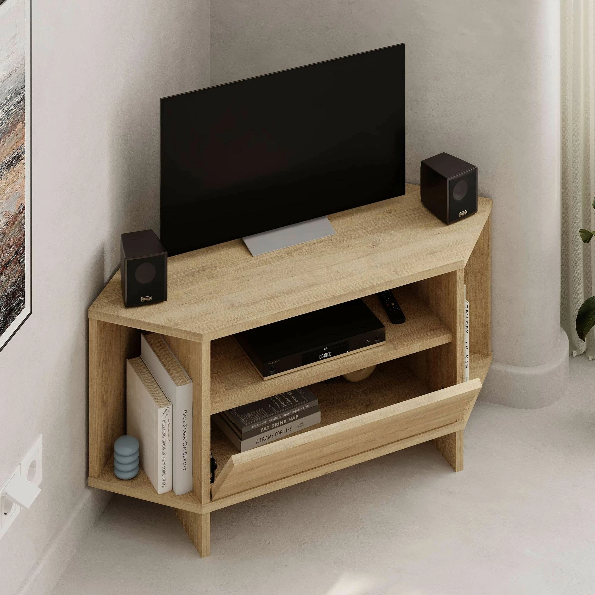Komodë TV, ngjyrë lisi Sapphire, Skye Decor, Viva
