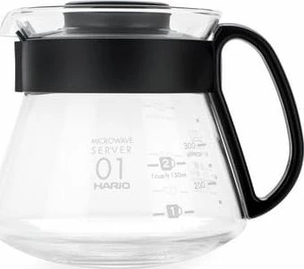 Karafë kafeje Hario XVD-36B 360 ml qelqi e zezë