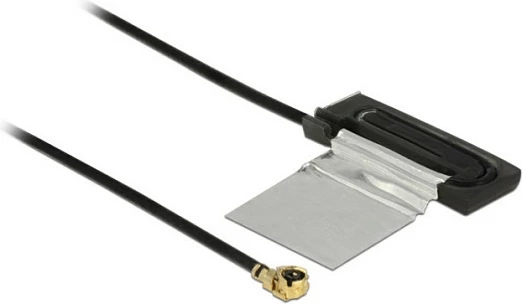 Antenë WLAN DeLOCK MHF/U.FL-LP-068, 2 dBi, 2.4/5 GHz, kabllo 20 cm, e zezë/gri