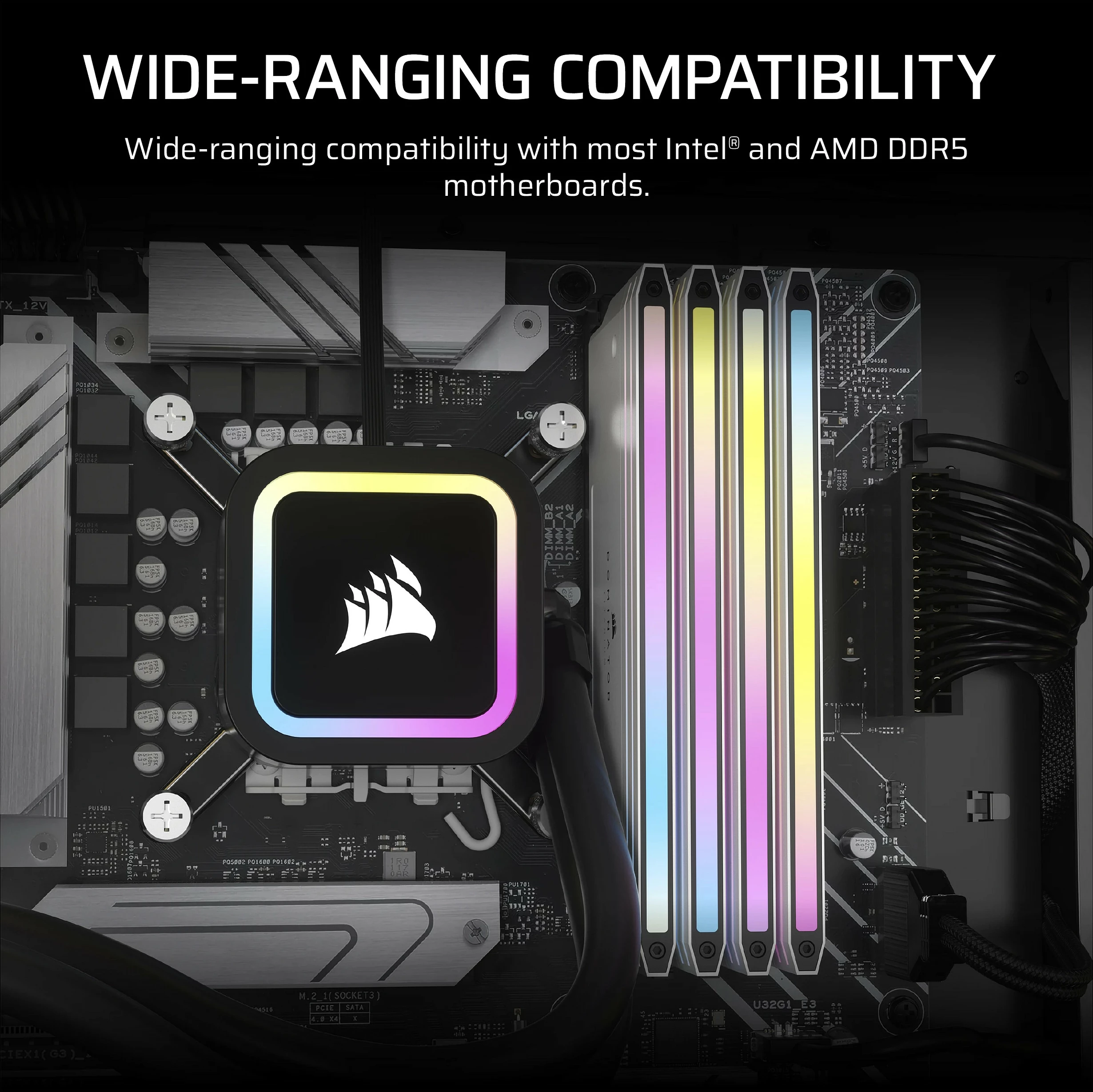 Kit ndriçimi RGB për RAM Corsair DOMINATOR Titanium CMPLEKIT2W, 2 copë, i bardhë