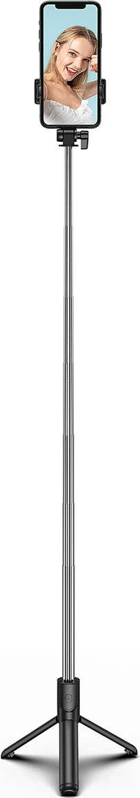 Selfie stick Wozinsky WHS1Y me tripod, 1m, me mbajtës telefoni, e zezë