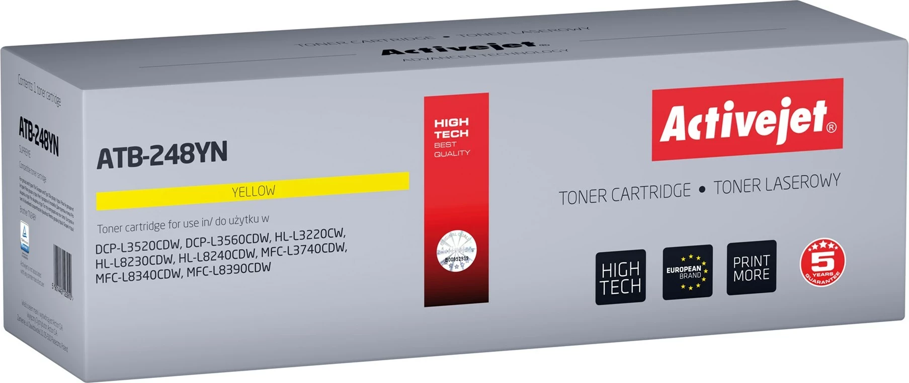 Toner Activejet ATB-248YN për printer Brother, i verdhë