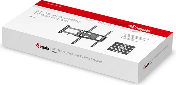 Mbajtëse muri TV EQUIP, 32"-55", e artikulueshme, VESA deri 400x400, 35 kg, e zezë