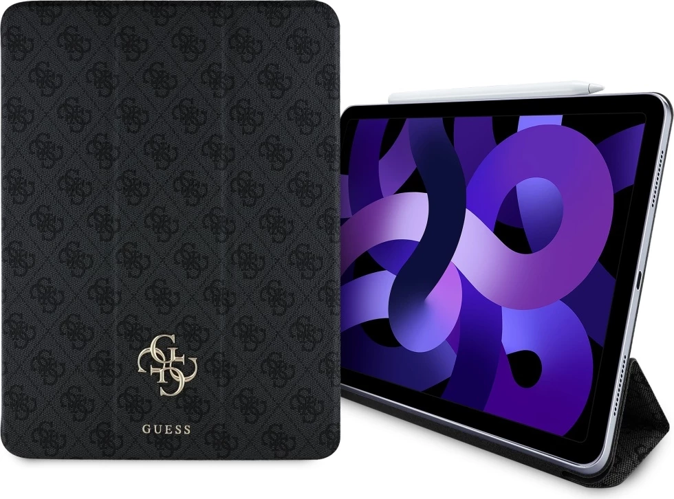 Mbështjellës Guess GUFC13RM24PS4SGK për iPad Air 13" 2024, Magnetik, 4G Big Logo, i zi