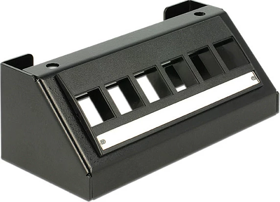 Panel kutizë për module Keystone DeLOCK 86268, 6x Keystone, metal/plastik, i zi