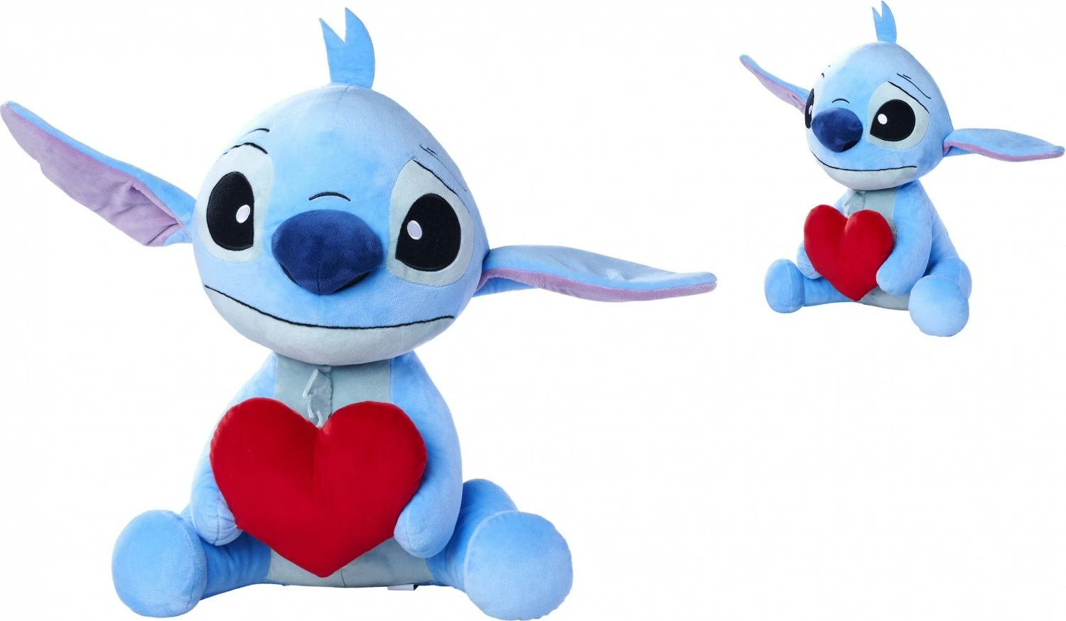 Lodër pelushi Disney Stitch me zemër, Simba, 50 cm, kaltër