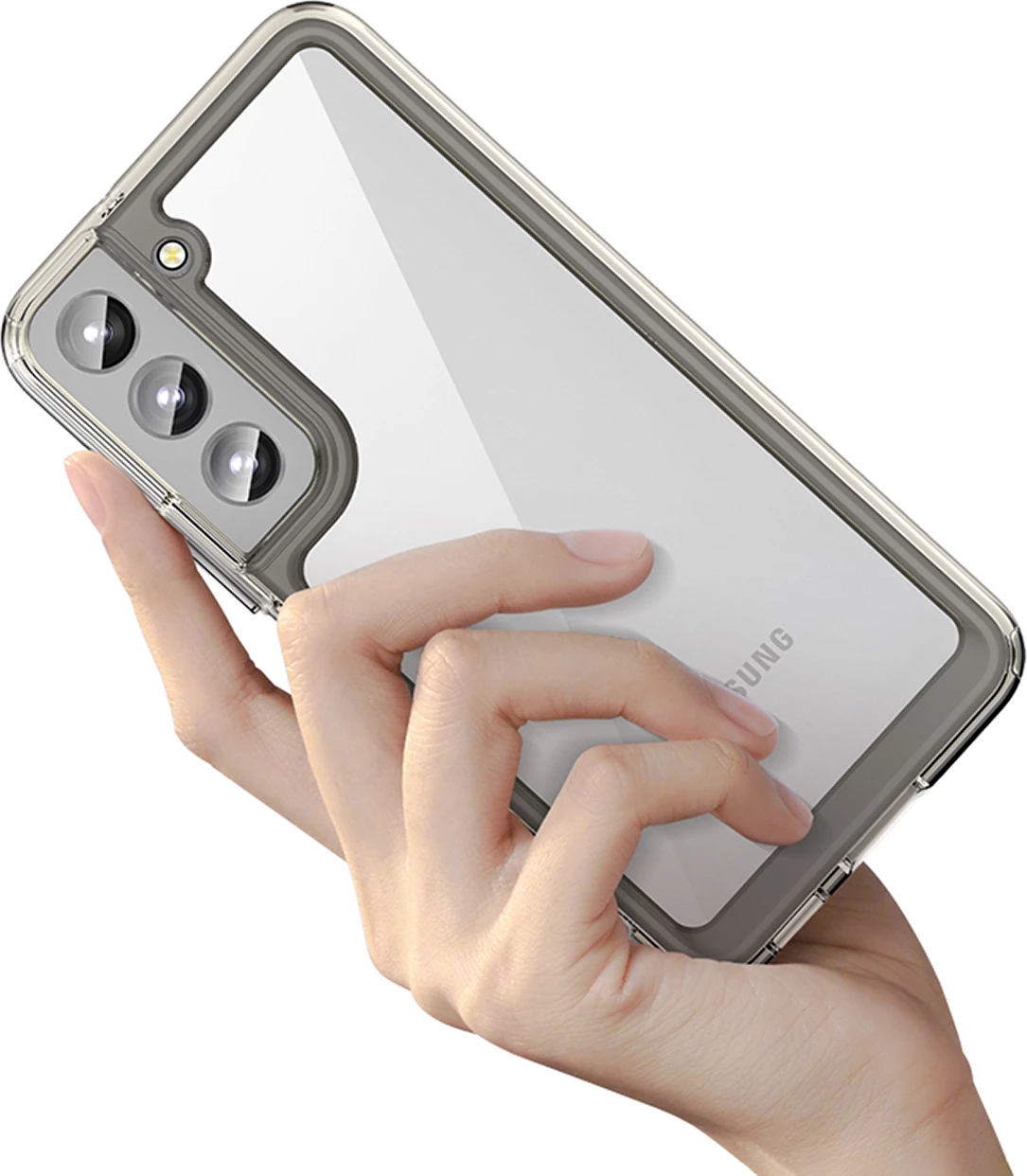 Mbështjellës Hurtel Outer Space Case për Samsung Galaxy S23+, kornizë xhel, kaltër