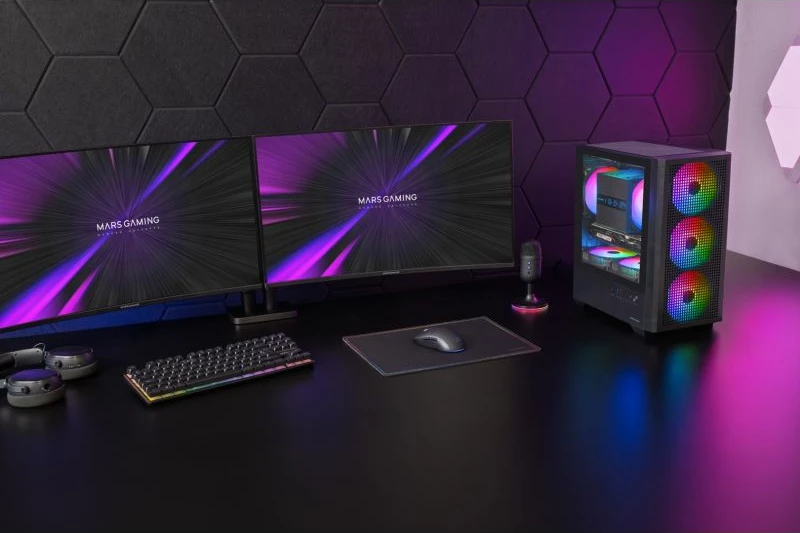 Kasë kompjuteri TACENS MARS MC-VECTOR 4xARGB USB-C mATX, e zezë