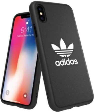Mbështjellës Adidas OR Molded Case Basic për iPhone X/XS, zi dhe bardhë