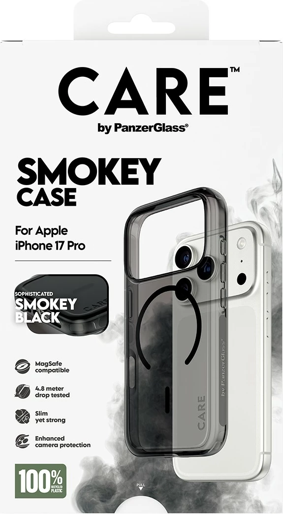 Mbështjellës PanzerGlass CARE BY FLAGSHIP CASE URBAN EXP, për celular, MagSafe, e zezë transparente