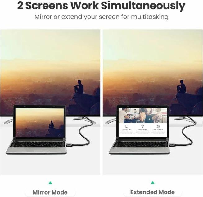 kabl HDMI UGREEN 80602 HDMI 2.1, 3m, 8K@60Hz / 4K@120Hz, 48Gbps, eARC, HDR, me kuti, e zezë