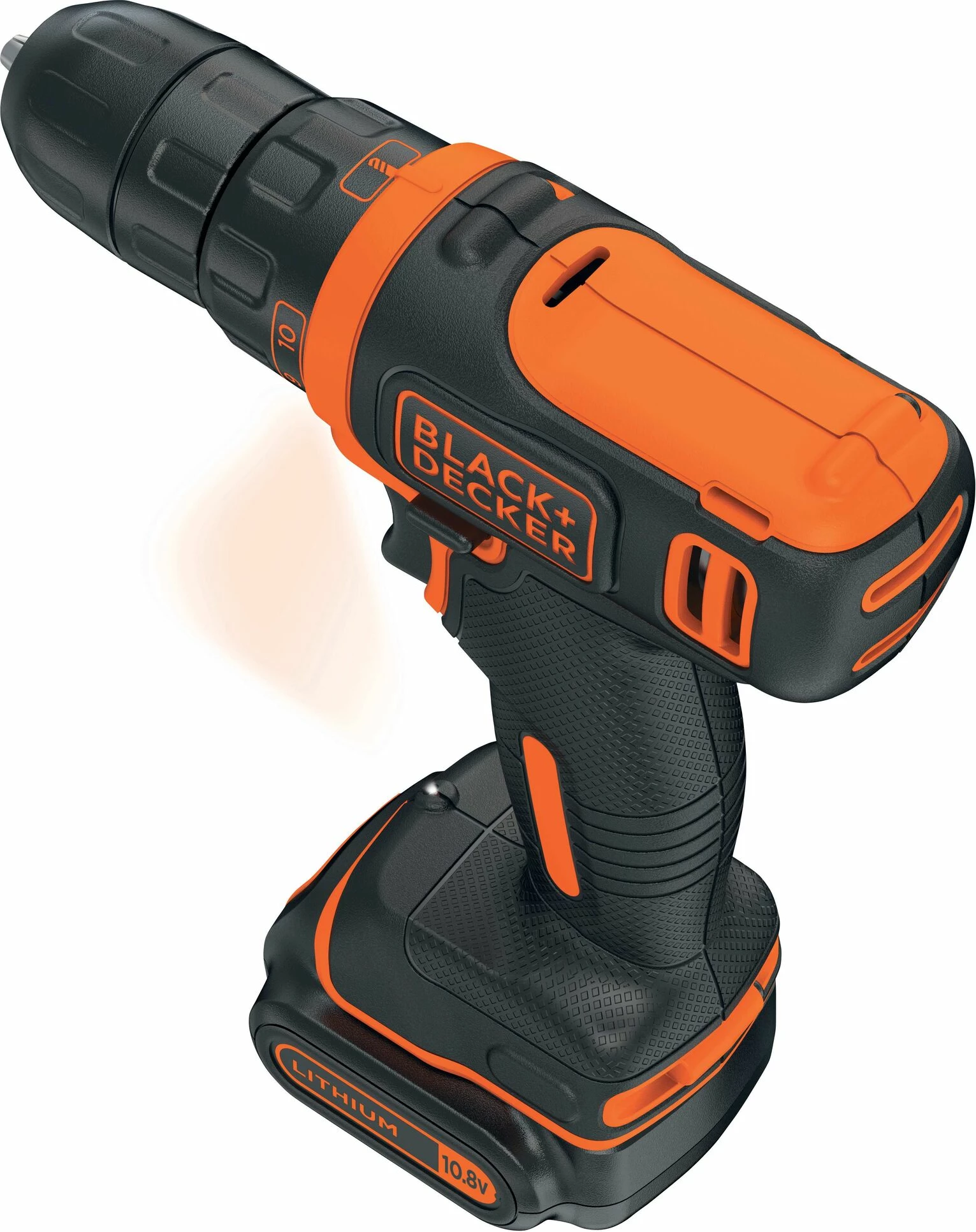 Aku shpuese/vidhosëse Black+Decker BDCDD12 10.8 V 1.5 Ah, me karikues, portokalli/zezë