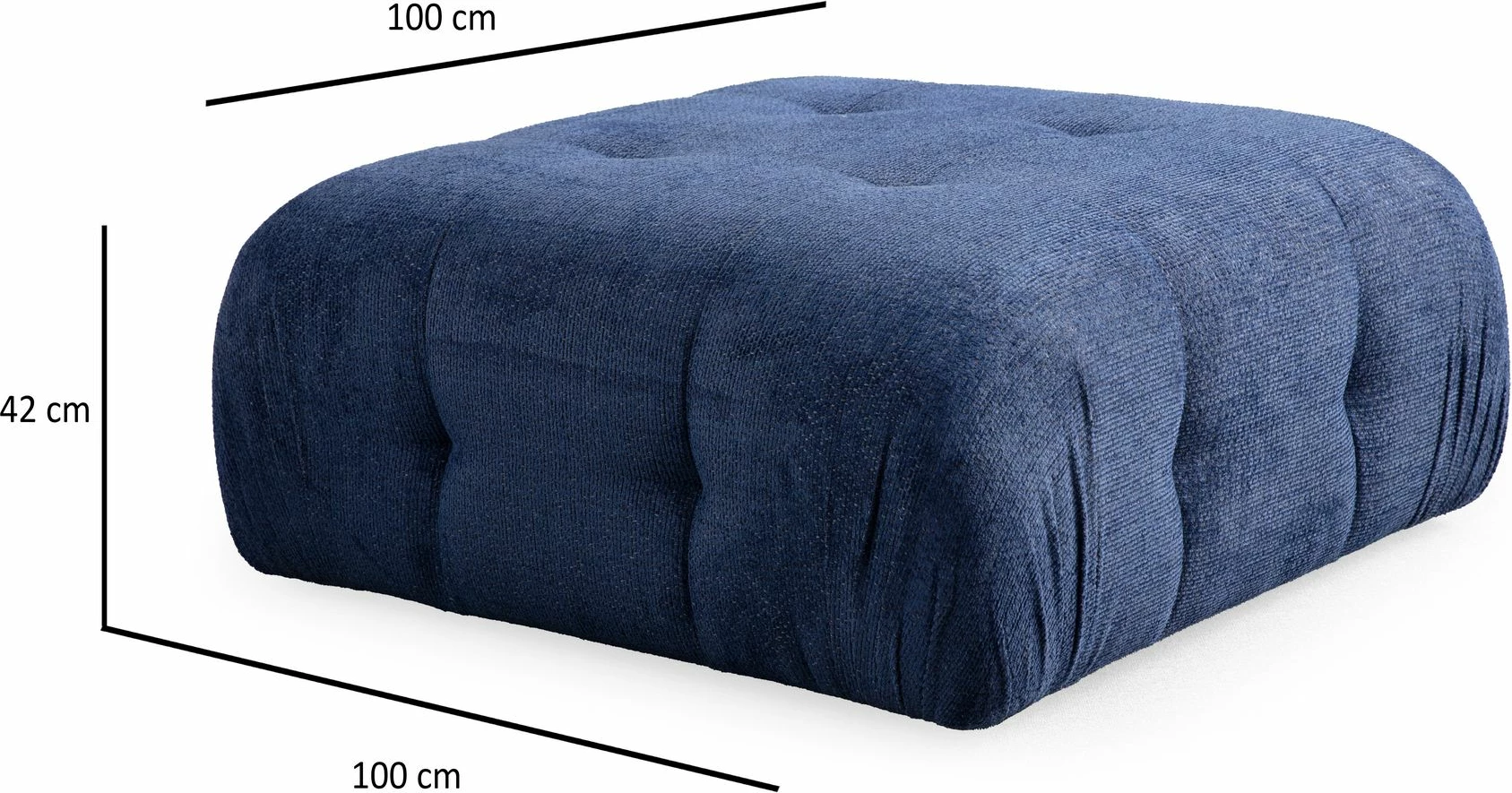Puf Amaris, ngjyrë blu e errët, Atelier del Sofa