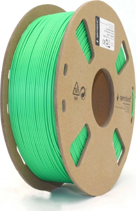Filament për printer 3D Gembird PLA, 1.75mm, 1kg, Gjelbër
