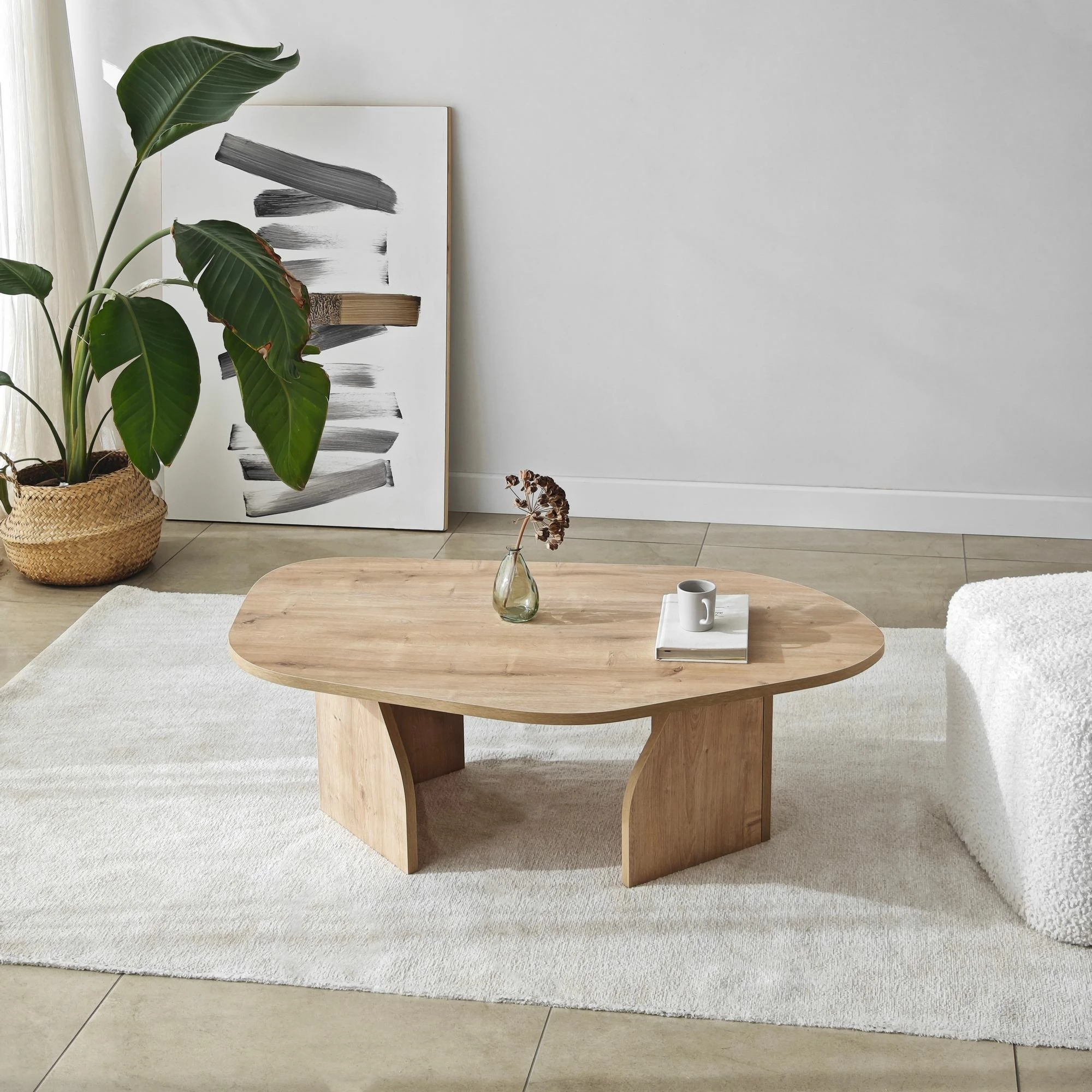 Tavolinë e ulët Hanah Home, ngjyrë lisi Sapphire Oak