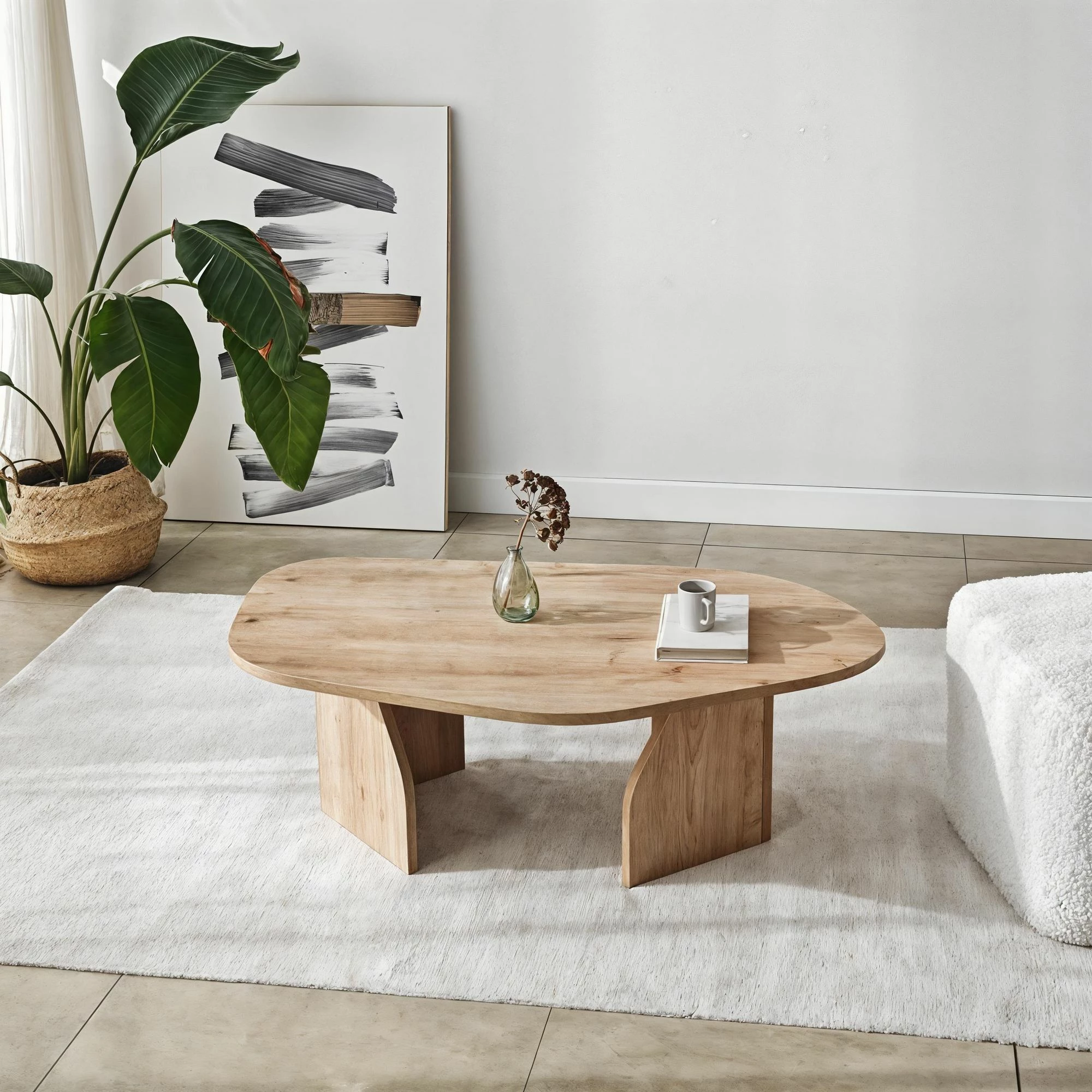 Tavolinë e ulët Hanah Home, ngjyrë lisi Sapphire Oak