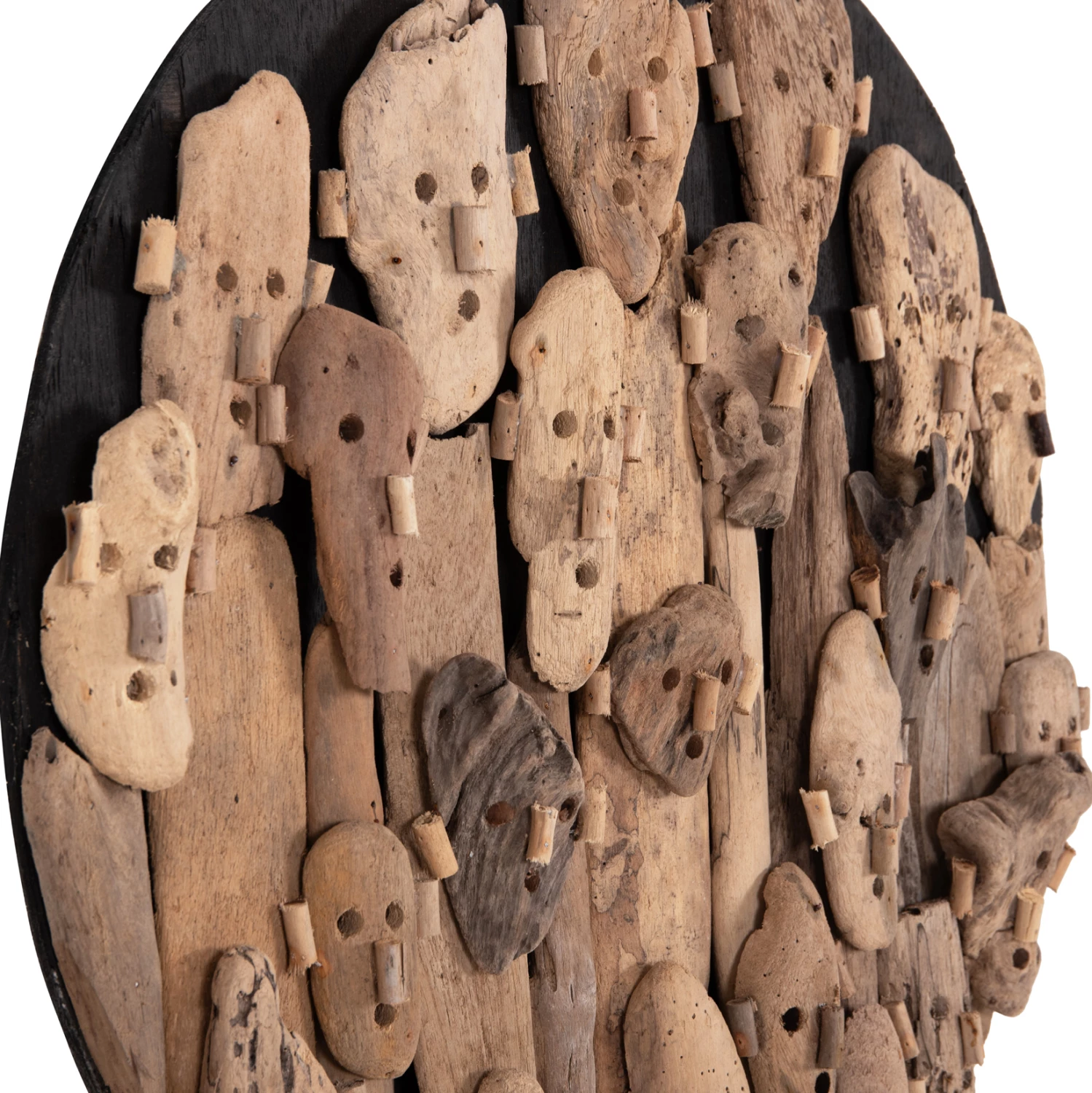Dekor muri rrumbullak LICAS, dru i gjetur, natyral, FH4441, 62cm